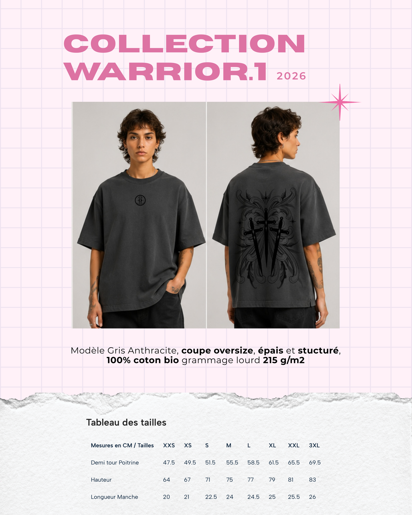 T-shirt WARRIOR.1 - Anthracite